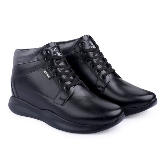Men's 3 Inch Hidden Height Increasing Lace-up Boots for Men