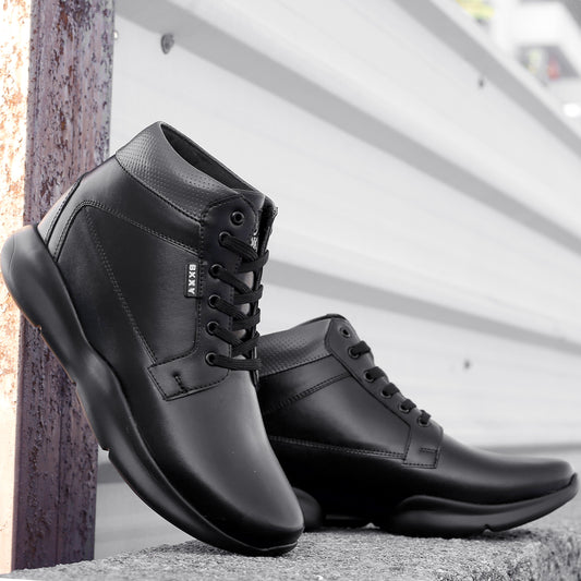 Men's 3 Inch Hidden Height Increasing Lace-up Boots for Men